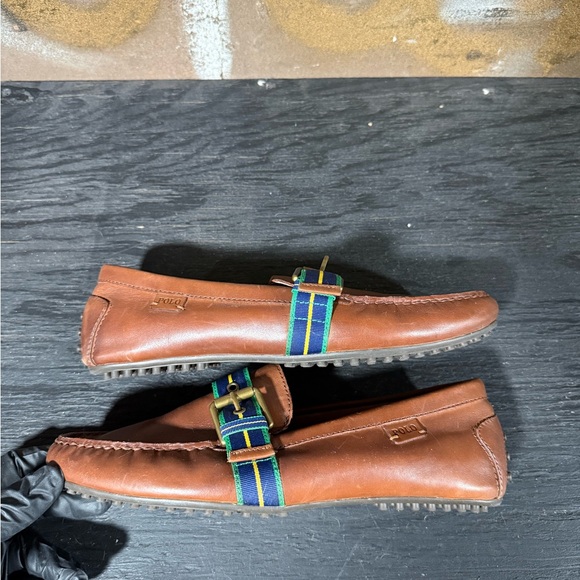 Polo Ralph Lauren Riali Driving Loafers in brown leather Mens Size 9.5 - Picture 7 of 9